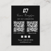 DJ Singer Songwriter Music 2 QR Code Professional  名刺 (裏面)