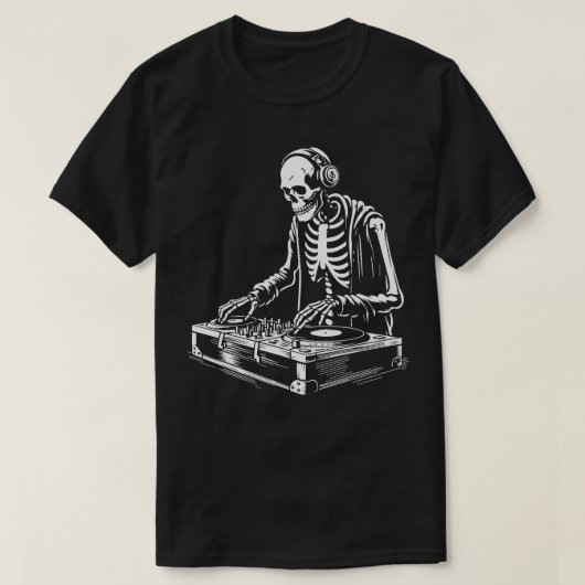 DJ Skeleton遊の音楽 Tシャツ (デザイン正面)