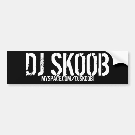 DJ SKOOBのバンパーステッカー バンパーステッカー (正面)