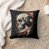 DJ Skull Headphones Lightning Music Electronic Got クッション (ブランケット)