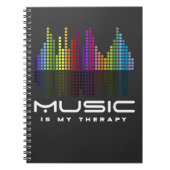 DJ Techno Therapy Music Equalizer edm Party ノートブック (正面)