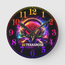 DJ TEXASROSE 2 ラウンド壁時計