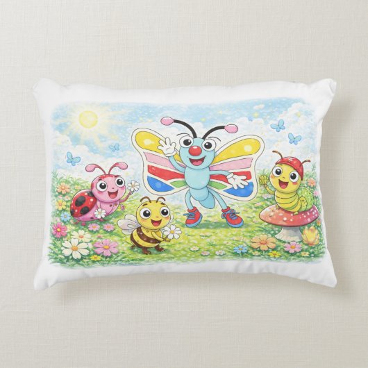 DJ the Butterfly & Friends アクセントクッション (正面)