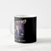 DJ Trump on theターンテーブルMag コーヒーマグカップ (正面左)