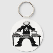 DJ_tshirtUPLOAD, myspace.com/smoovejamminjames73 キーホルダー (正面)