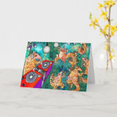 DJ Turntablistのセンザンコウ カード (黄色い花)