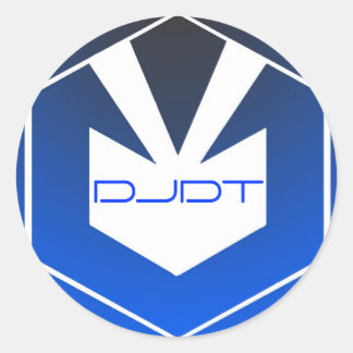 DJDTブルーステッカー大 ラウンドシール