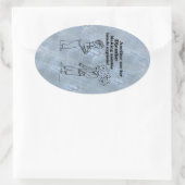 Djembeがゾンビにオーバルステッカーを爆発 楕円形シール (バッグ)