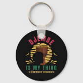 Djembeカラフルは私の事はアフリカドラム キーホルダー (正面)