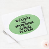 Djembe裕福で成功したオーバルステッカー 楕円形シール (封筒)