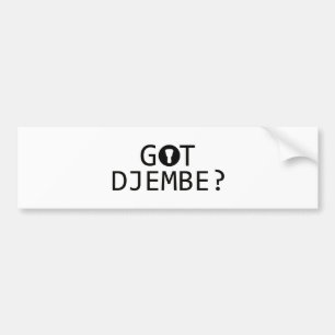 DJEMBE音楽デザイン バンパーステッカー