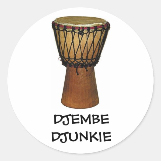 DJEMBE DJUNKIEスタンプ ラウンドシール (正面)