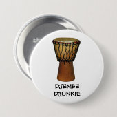 DJEMBE DJUNKIEボタンまたはピンバッジ 缶バッジ (正面&裏面)