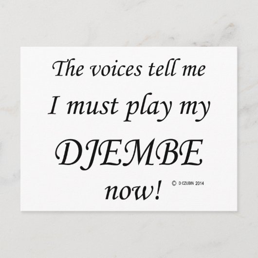 Djembe VoicesがMustと遊言う ポストカード (正面)