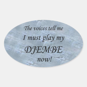 Djembe Voices Say Must 遊 Oval  Sticker 楕円形シール
