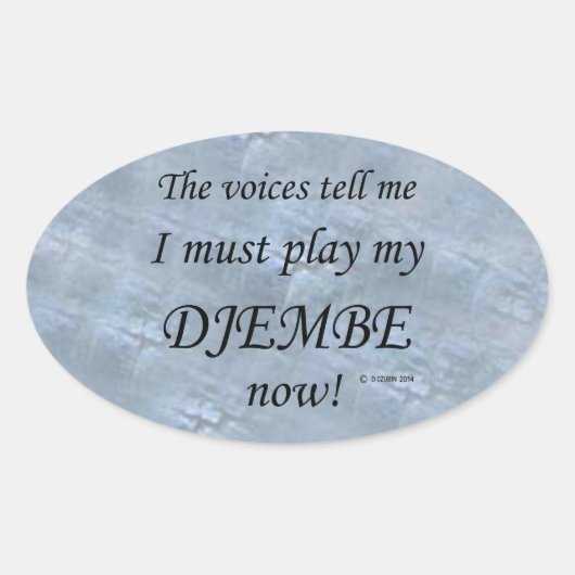 Djembe Voices Say Must 遊 Oval Sticker 楕円形シール (正面)