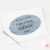 Djembe Voices Say Must 遊 Oval Sticker 楕円形シール (封筒)