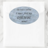 Djembe Voices Say Must 遊 Oval Sticker 楕円形シール (バッグ)