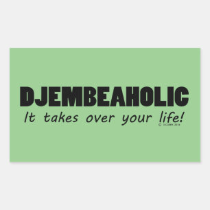 Djembeaholic Life長方形ステッカー 長方形シール