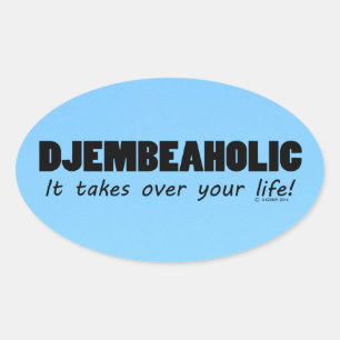 Djembeaholic Life Ovalシール 楕円形シール