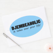 Djembeaholic Life Ovalシール 楕円形シール (封筒)
