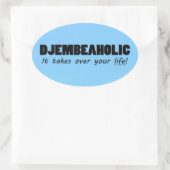 Djembeaholic Life Ovalシール 楕円形シール (バッグ)