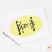 Djembes Outlawed Ovalステッカー 楕円形シール (封筒)