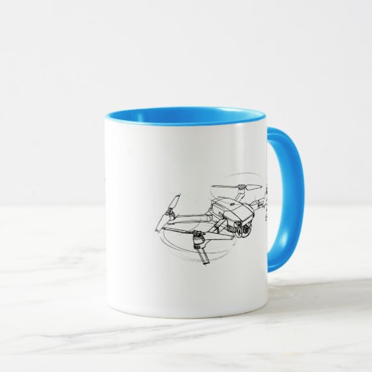 DJI Mavicのプロquadcopter マグカップ (正面右)