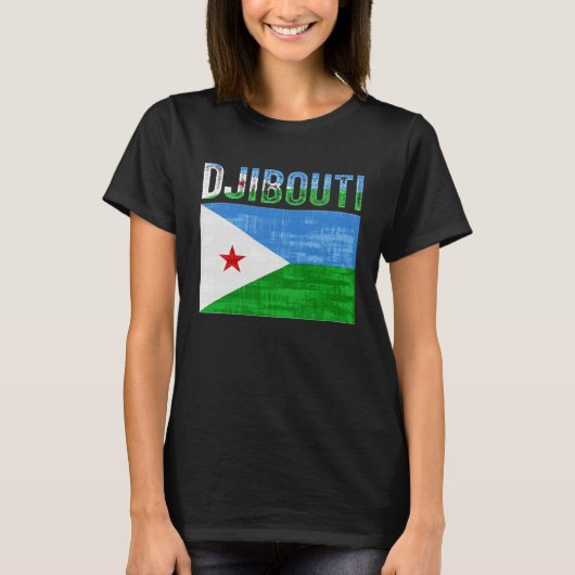 Djibouti  Djiboutian Flag Tシャツ (正面)