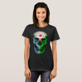 Djibouti Flag Skull Djibouti Roots Proud Patriotic Tシャツ (正面フル)