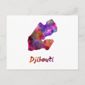 Djibouti in watercolor ポストカード (正面)