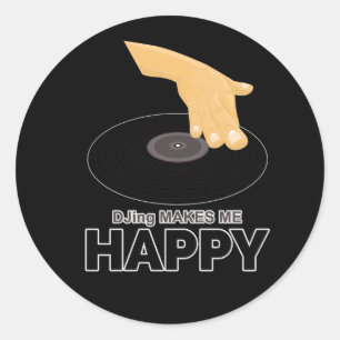 DJingが嬉しい ラウンドシール