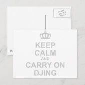 DJingで保Calm & 運 On DJing - DJ Disk Jockey Music ポストカード (正面/裏面)
