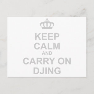 DJingで保Calm & 運 On DJing - DJ Disk Jockey Music ポストカード
