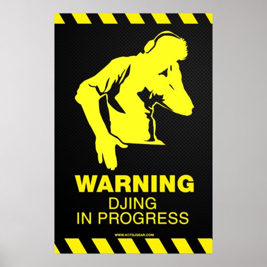 DJing In Progress - DJポスターターンテーブルDeck ポスター (正面)