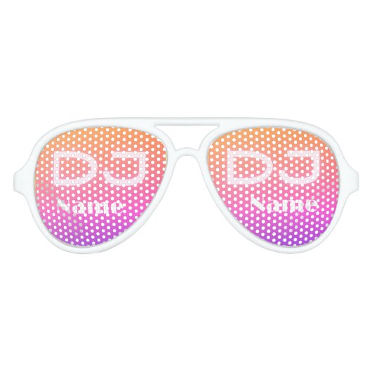 djsのおもしろいパーソナライズ可能なサングラスのシェード アビエーターサングラス (正面)