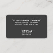 DJ'Sのためのカセットテープの名刺 名刺 (裏面)