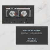 DJ'Sのためのクールなカセットテープの名刺 名刺 (正面/裏面)