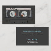 DJ'Sのためのクールなカセットテープの名刺 名刺 (正面/裏面)