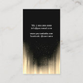 DJsカラオケブラックモダン金ゴールド音楽イベント 名刺 (裏面)