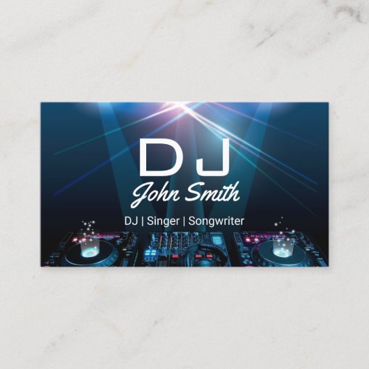 DJsシンガーソングライタープロフェッショナル音楽 名刺 (正面)