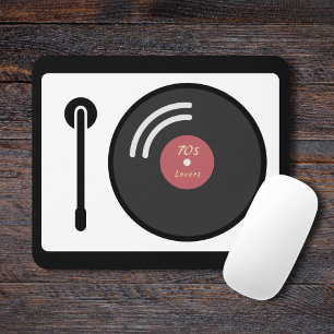DJsターンテーブルとVinyl Recordマウスパッド マウスパッド