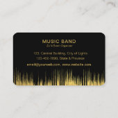 DJsミュージック楽器イベント開催者金ゴールド 名刺 (裏面)