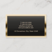 DJsモダン金ゴールド額音楽 名刺 (裏面)