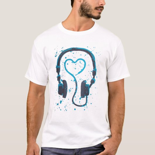 DJs愛音楽ティー Tシャツ (正面)