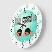 DJs音楽時間音楽的なミュージシャンはオーケストラにバンドを付けます ラージ壁時計 (傾斜)