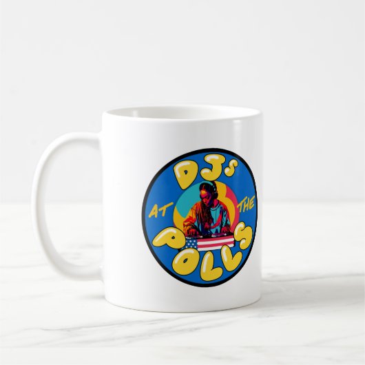 DJs at the Polls Female DJ Mug コーヒーマグカップ (左)