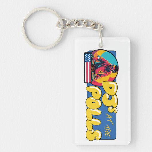 DJs at the Polls Keychain キーホルダー (正面)