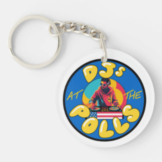 DJs at the Polls Round Keychain キーホルダー