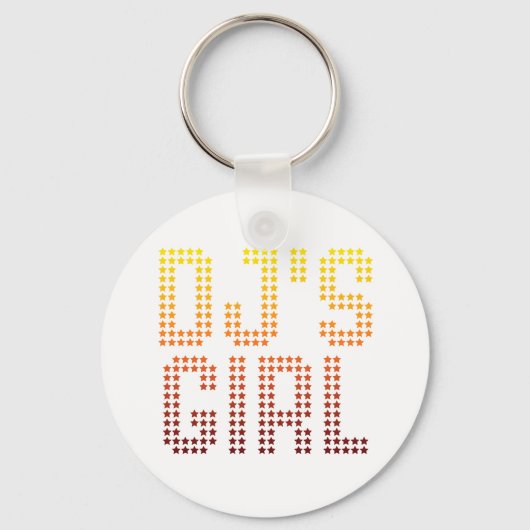 DJs Girl - Disk Jockey Girlの妻DJing Music キーホルダー (正面)